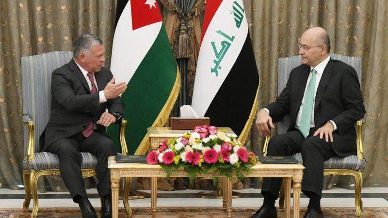 الملك عبدالله الثاني والرئيس العراقي برهم صالح - بغداد 2019