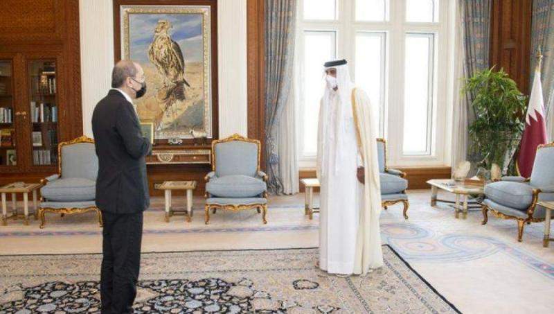 الصفدي يلتقي  أمير قطر - الدوحة شباط 2021