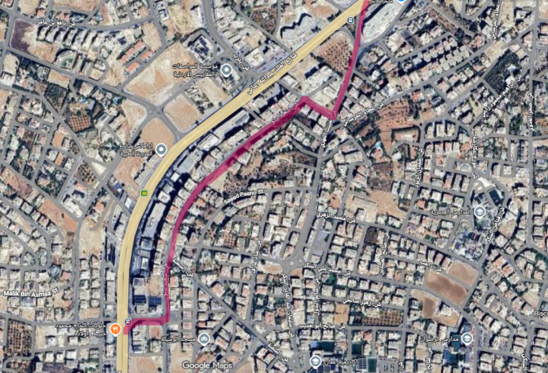 التحويلة من دوار خلدا باتجاه صويلح