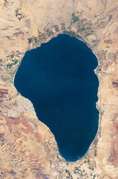 صورة جوية لبحيرة طبريا
