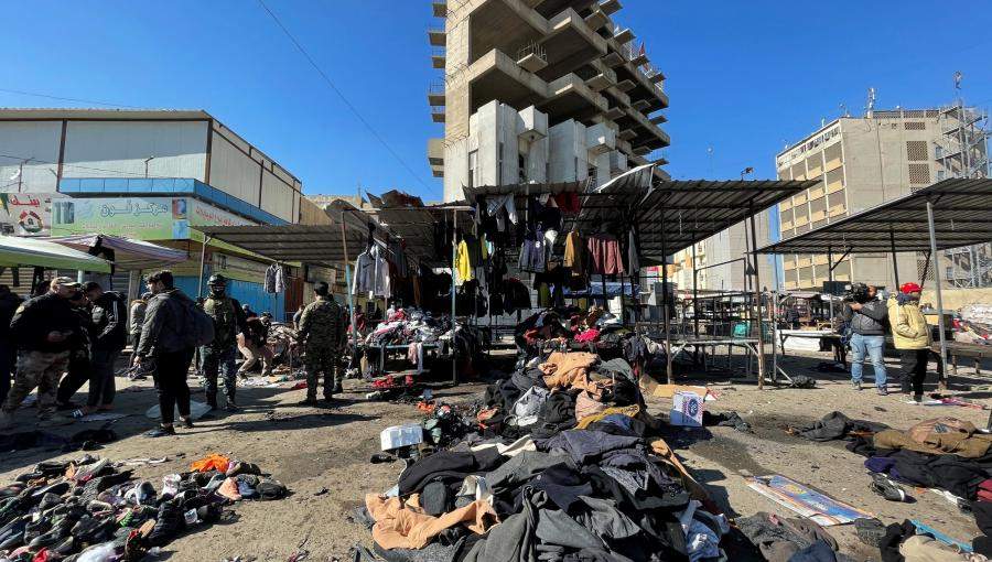 انفجار في سوق الملابس ببغداد