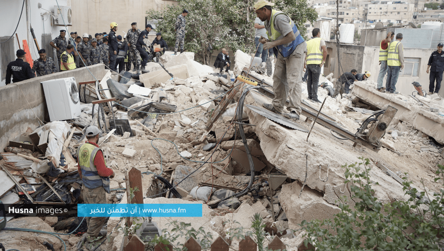 انهيار عمارة اللويبدة | Husna Images