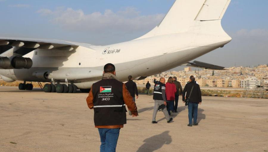 إحدى طائرات المساعدات الإغاثية التي سيرتها الهيئة إلى غزة - 23 تشرين الثاني 2023