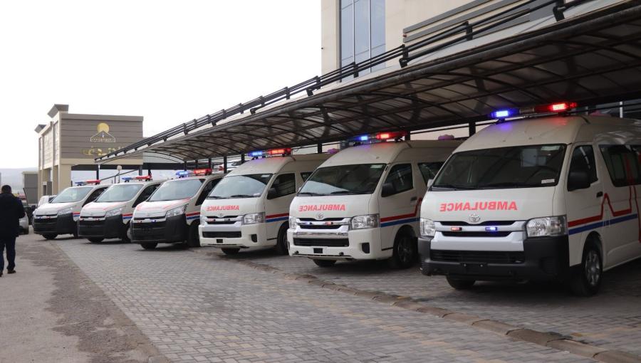 سيارات إسعاف تبرعت بها محافظة الزرقاء لصالح غزة 28/12/2023 | المصدر: الهيئة الخيرية الهاشمية