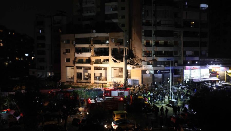 الشقة التي اغتيل فيها الشهيد صالح العاروري في الضاحية الجنوبية -بيروت 2/1/2024 | المصدر: وكالة الصحافة الفرنسية