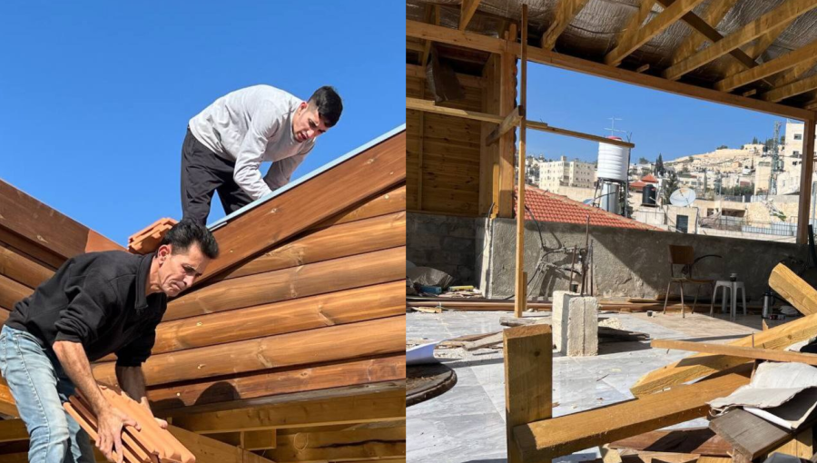 لاحتلال يجبر الفلسطيني أبو سمير الحلواني على هدم منزله قيد الإنشاء في حي راس العامود بالقدس المحتلة 20/1/2024 | المصدر: شبكة القدس الإخبارية