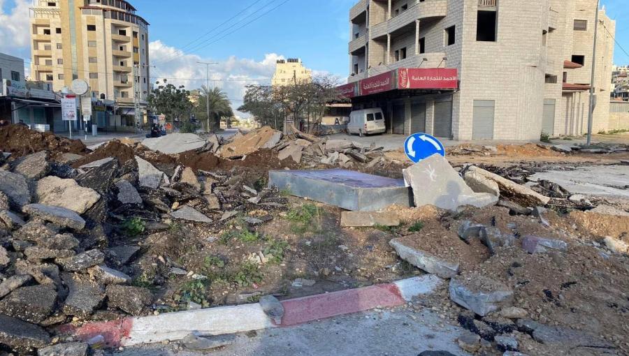 آثار الدمار الذي خلفه جيش الاحتلال في مخيم نور شمس بطولكرم 9/3/2024 | المصدر: فلسطين بوست