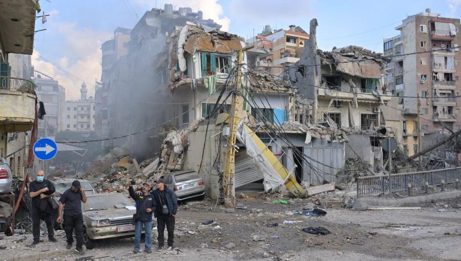 دمار خلفته غارة إسرائيلية على منطقة الغبيري في ضاحية بيروت الجنوبية 13/11/2024 | المصدر: صحيفة النهار اللبنانية