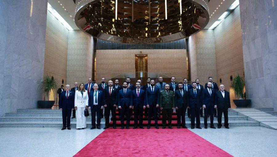 وزراء الحكومة السورية الجديدة 29/3/2025 | المصدر: الرئاسة السورية