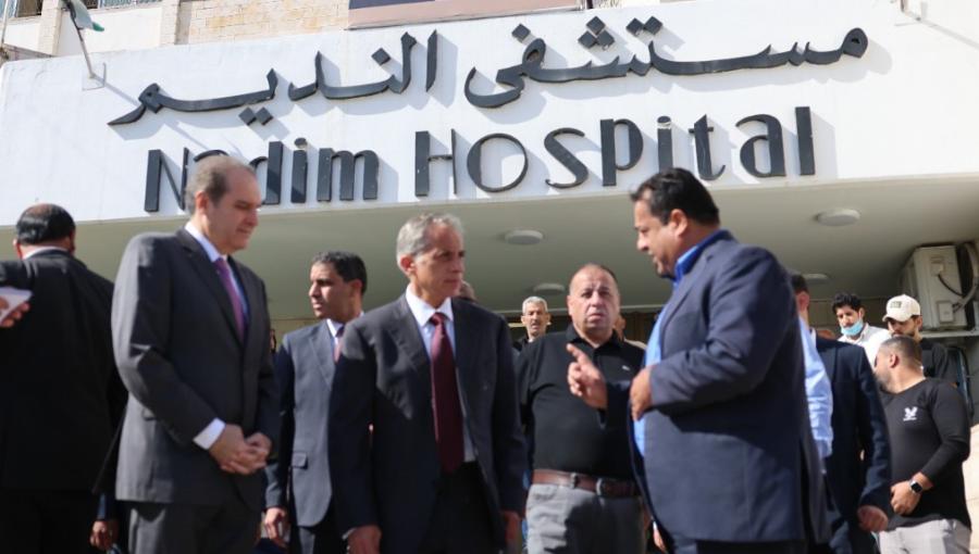 رئيس الوزراء جعفر حسان في زيارة إلى مستشفى النديم رئيس الوزراء جعفر حسان في زيارة إلى مستشفى النديم- مأدبا 4/5/2025 | المصدر: رئاسة الوزراء