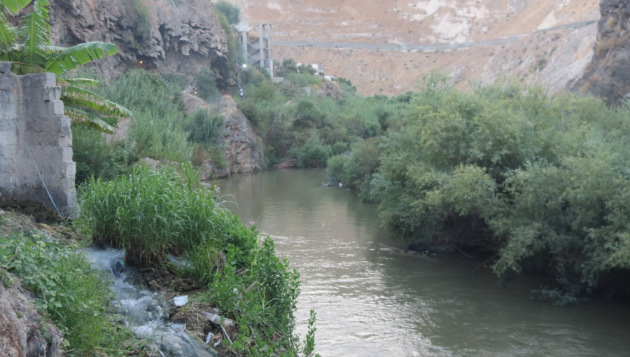نهر اليرموك صورة تظهر نهر اليرموك من الجانب الأردني | المصدر: خرائط Google