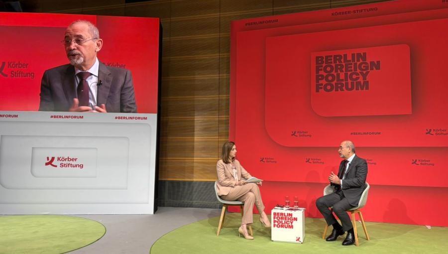 وزير الخارجية أيمن الصفدي في جلسة حوارية بعنوان &quot;منطقة الصراع&quot; ضمن أعمال منتدى برلين للسياسة الخارجية 25/11/2025 | المصدر: وزارة الخارجية