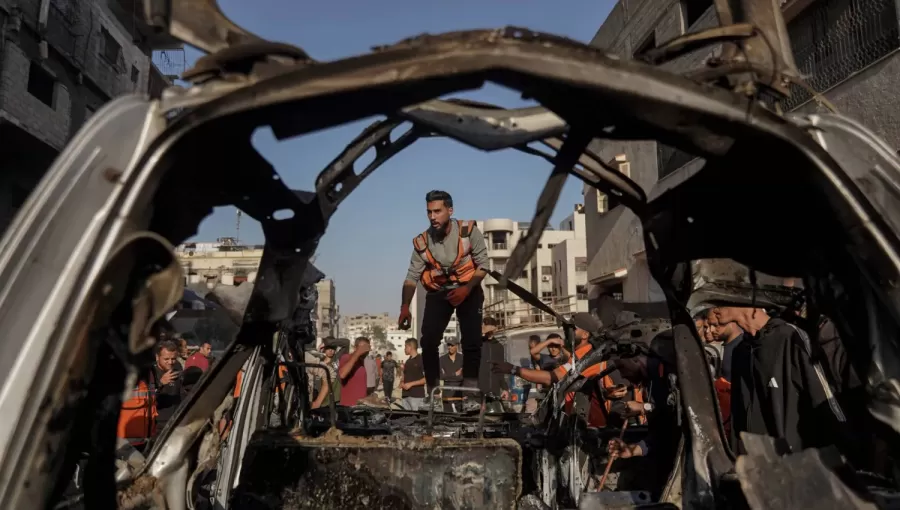 دمار سببته غارة شنها الاحتلال على مدينة غزة | وكالة الأنباء الألمانية