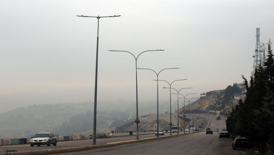 شارع رئيسي في محافظة البلقاء خلال جو غائم | المملكة