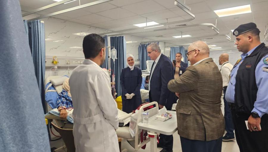 وزير الصحة إبراهيم البدور خلال زيارة إلى مستشفى الشونة الجنوبية 18/11/2025 | المصدر: وزارة الصحة