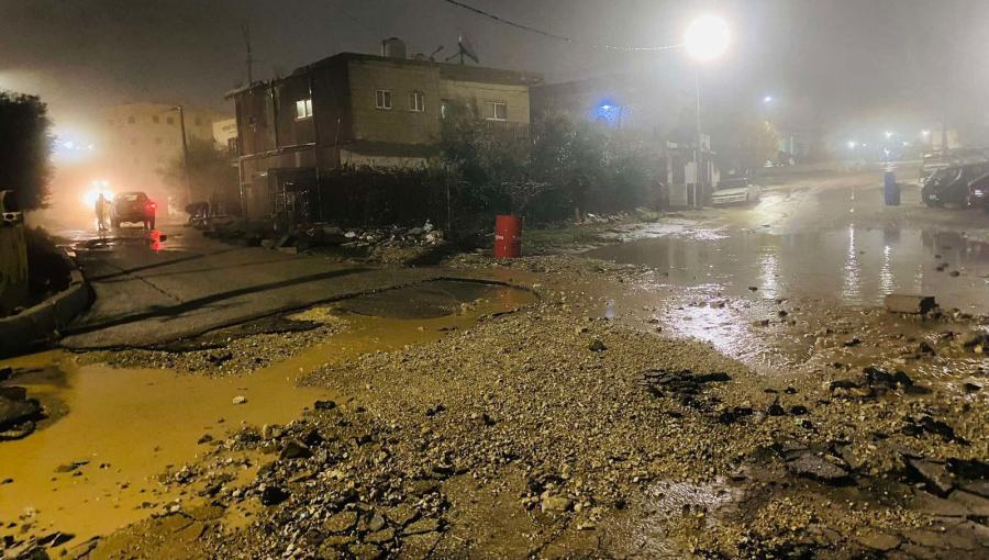 أضرار خلفتها الأحوال الجوية وفيضانات مياه الأمطار في منطقة البركة مؤتة بمحافظة الكرك 29/12/2025 | المصدر: مواقع التواصل