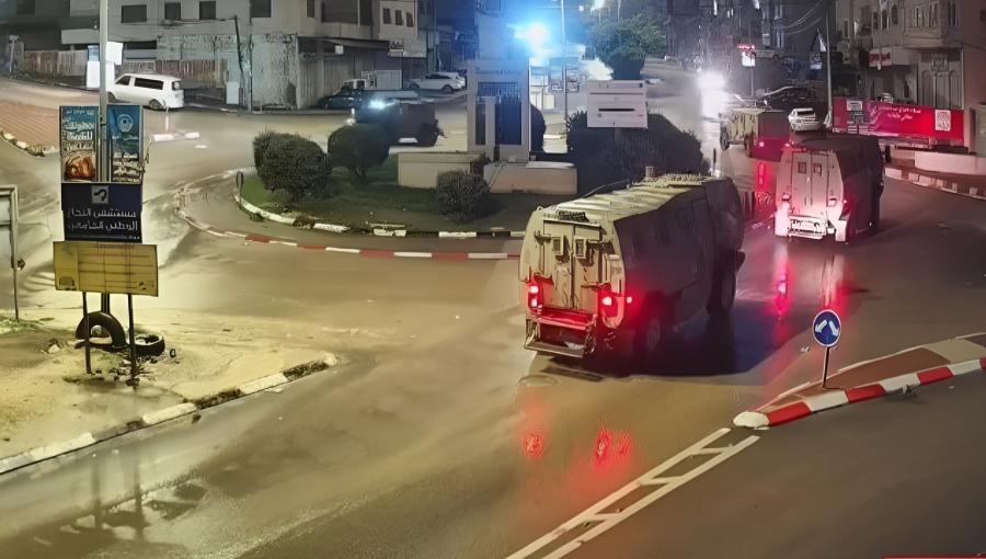 جانب من اقتحام قوات الاحتلال لدوار زواتا غرب نابلس