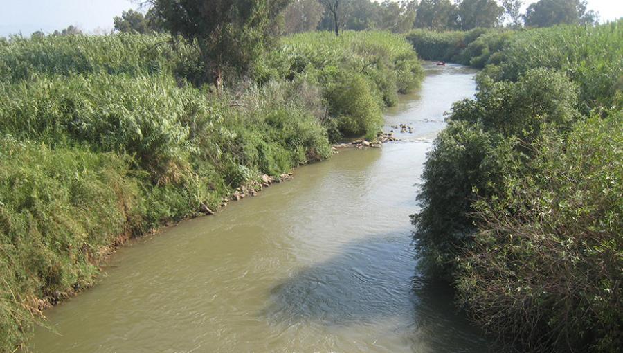 جزء من نهر الأردن في الأغوار الشمالية