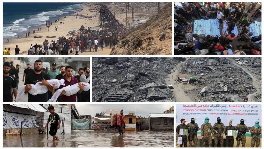 مجموعة صور تظهر أحداثًا من غزة خلال عام 2025