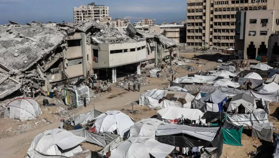 مخيم للنازحين الفلسطينيين في الجامعة الإسلامية 2/12/2025 | وكالة الأنباء الفرنسية