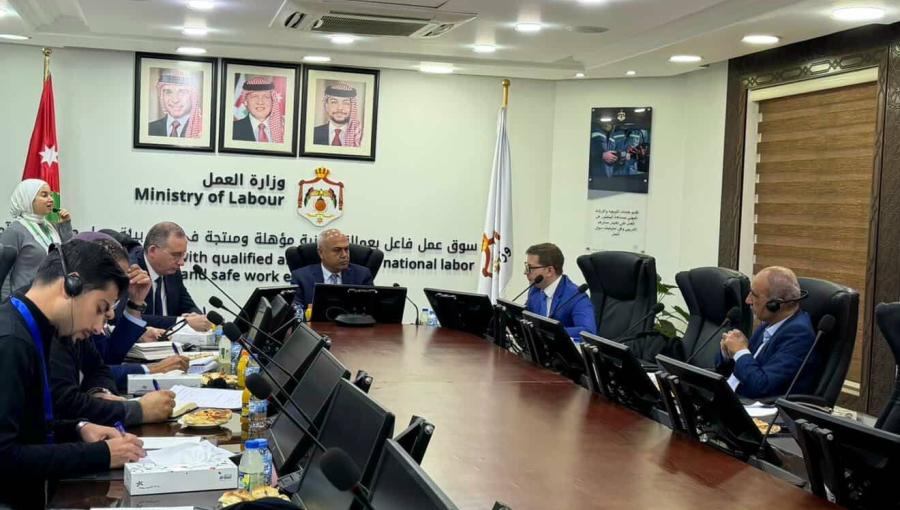 جانب من مباحثات تشغيل الممرضين الأردنيين في إيطاليا  في مقر وزارة العمل 7/1/2026 | المصدر: وزارة العمل