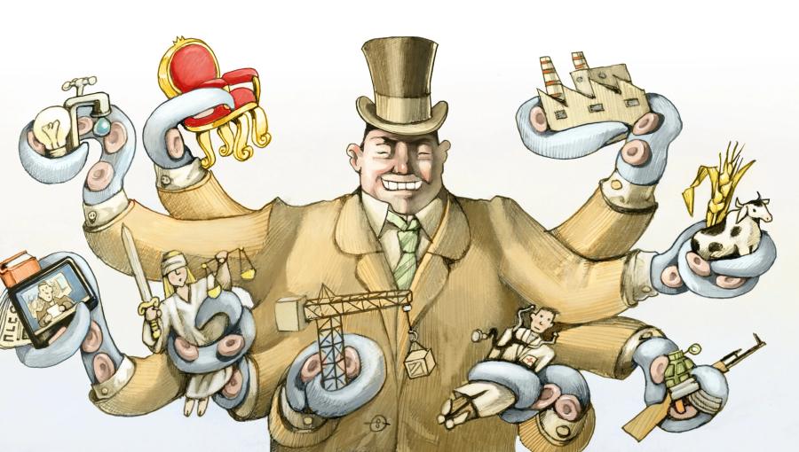 كاريكاتير يعبر عن الرأسمالية