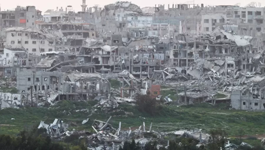 جانب من الدمار الذب خلفته غارات الاحتلال على قطاع غزة | رويترز