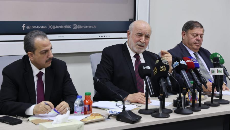 موسى شتيوي رئيس المجلس الاقتصادي والاجتماعي خلال إعلان نتائج الحوار الوطني حول ما يحتاجه قانون الضمان الاجتماعي من تعديلات 4/2/2026 | بترا