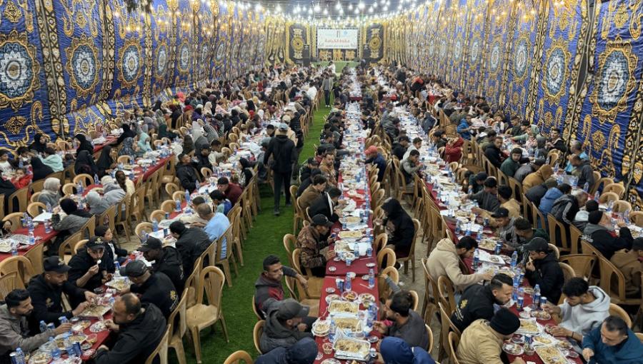 من الإفطار الجماعي جنوب قطاع غزة 15/3/2026
