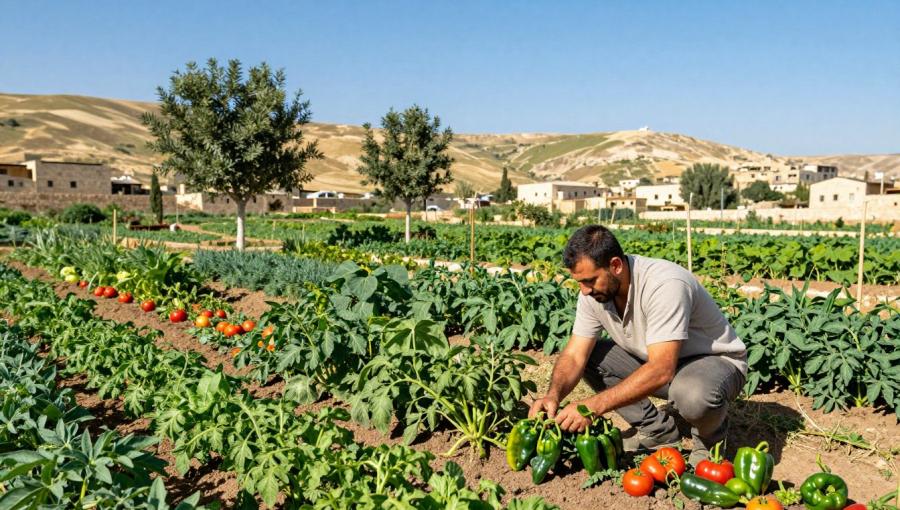 عامل في مزرعة