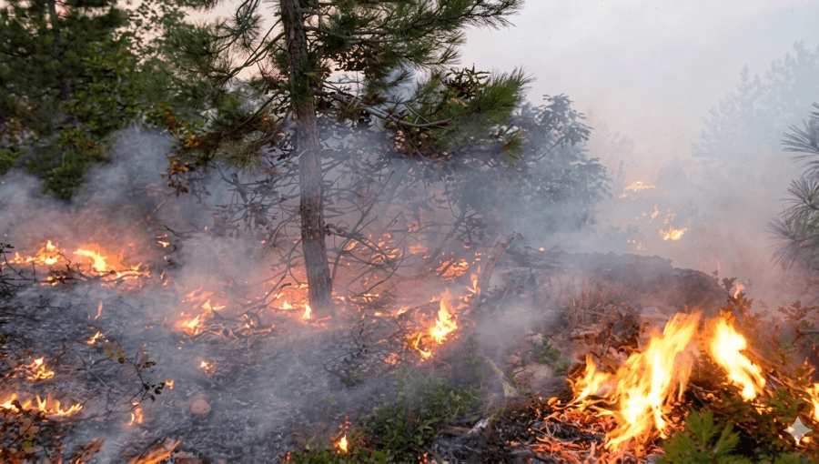 حرائق مشتعلة في غابات بمحافظة عجلون شمالي البلاد | أرشيفية