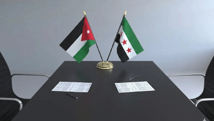 علم الأردن وعلم سوريا