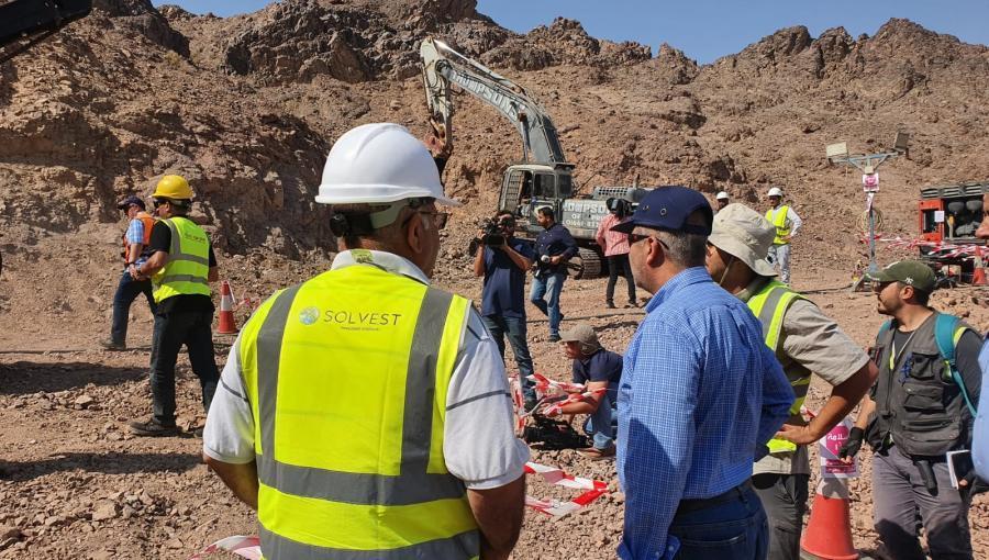 جانب من عمليات تنقيب في موقع أبو خشيبة | وزارة الطاقة والثروة المعدنية