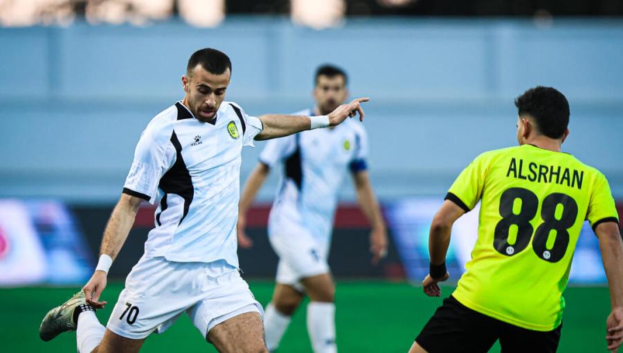 من مباراة الحسين إربد وسما السرحان