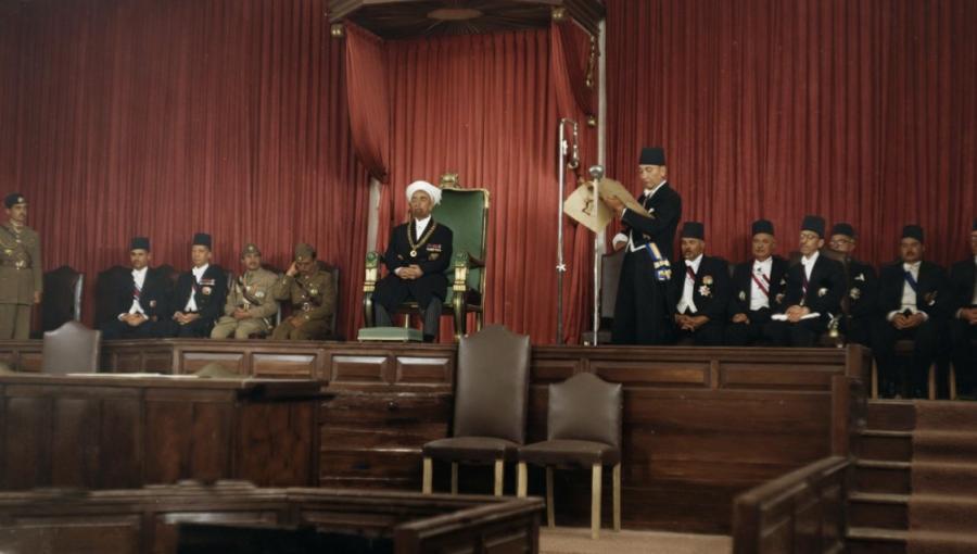 من حفل تتويج الأمير عبدالله الأول بن الحسين ملكا على المملكة الأردنية الهاشمية 25/5/1946 | أرشيفية