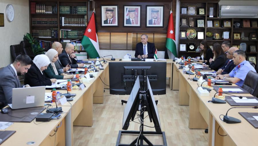 وزير العدل بسام التلهوني خلال ترؤسه اجتماع اللجنة التوجيهية لصياغة مسودة الخطة الوطنية الشاملة لحقوق الإنسان 20/5/2026 | وزارة العدل