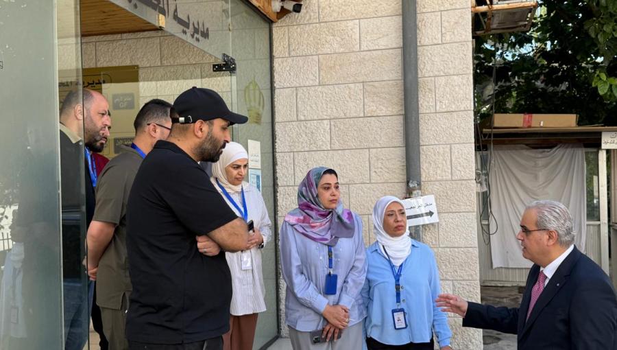 وزير الصحة إبراهيم البدور خلال زيارة لمديرية المختبرات 24/6/2026 | وزارة الصحة