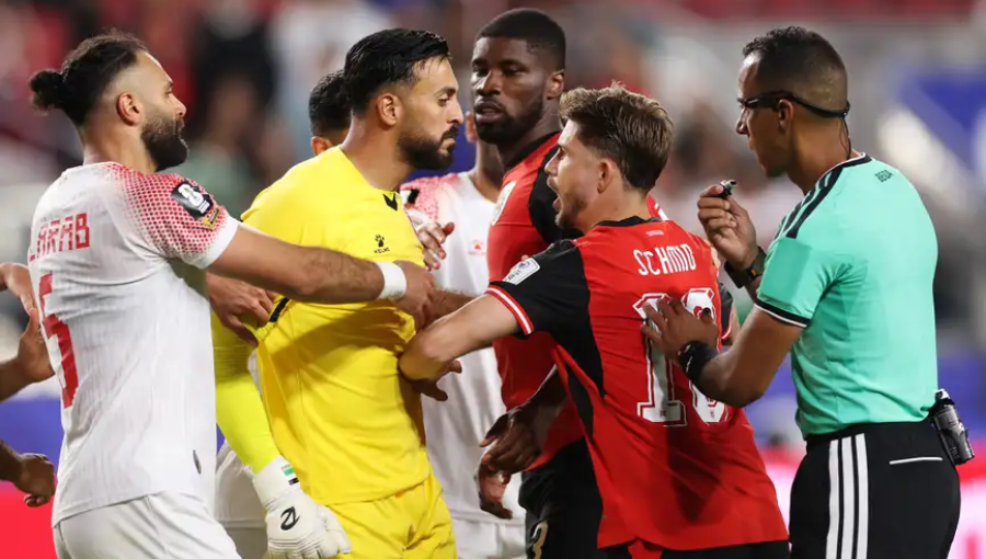 من المباراة التي جمعت المنتخب الوطني الأردني ضد منتخب النمسا