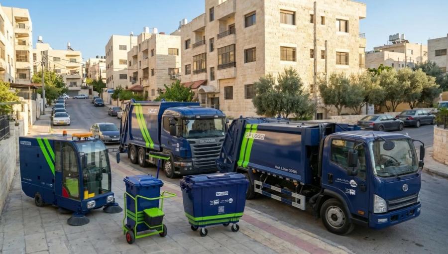 آليات ومعدات تنظيف تابعة لشركة رؤية عمان