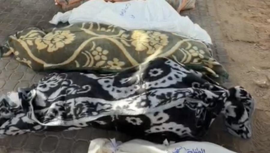 جثث محترقة لعائلة كاملة من 6 أفراد أبيدت فجر اليوم إثر قصف طيران الاحتلال الإسرائيلي منزلا في شارع الثلاثيني جنوب مدينة غزة | مواقع التواصل الاجتماعي