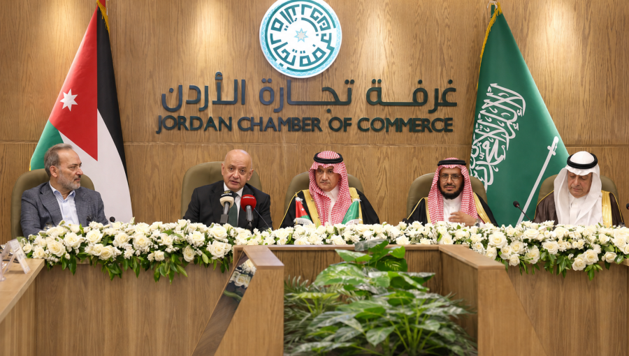 جانب من اجتماعات مجلس الأعمال الأردني السعودي