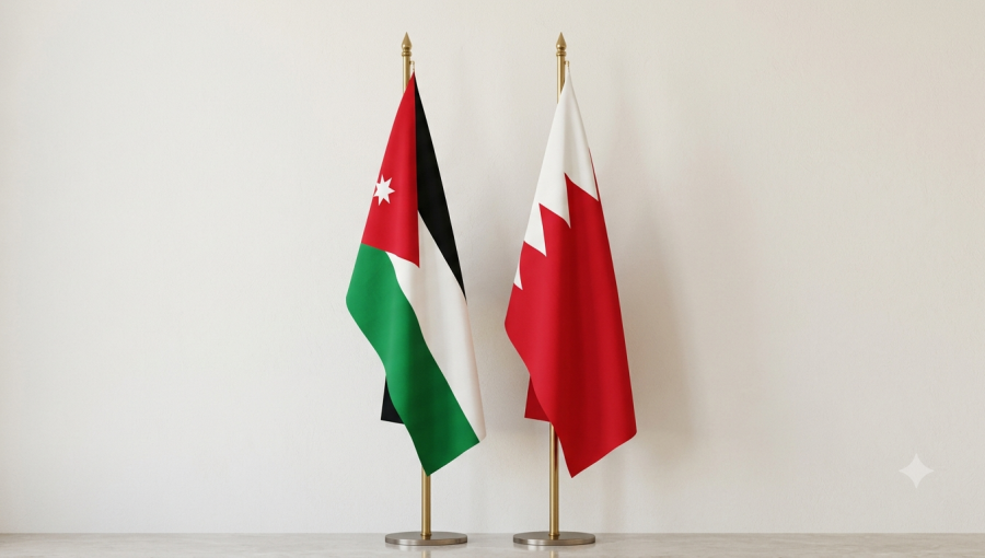 صورة لعلمي الأردن والبحرين مولدة بالذكاء الاصطناعي