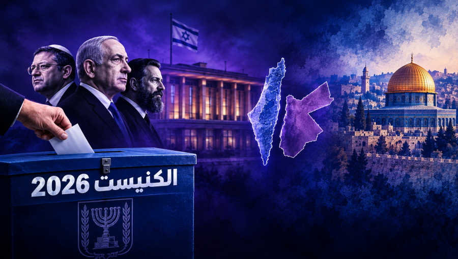 صندوق اقتراع كتب عليه الكنيست 2026