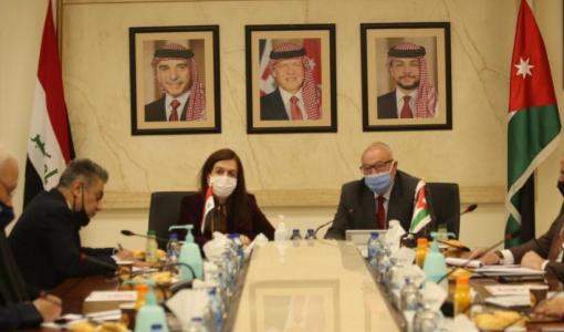 الكسبي مع نظيرته العراقية نازنين وسو - عمّان 25 آذار 2021