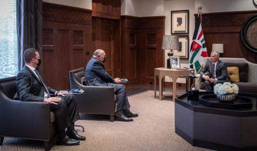 الملك عبد الله الثاني و وزير خارجية مصر سامح شكري، آيار 2021