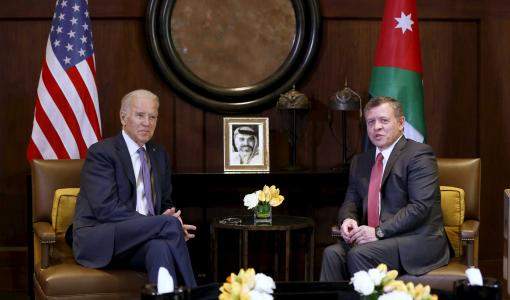 صورة تجمع الملك عبد الله الثاني والرئيس الأميركي حو بايدن - قديم