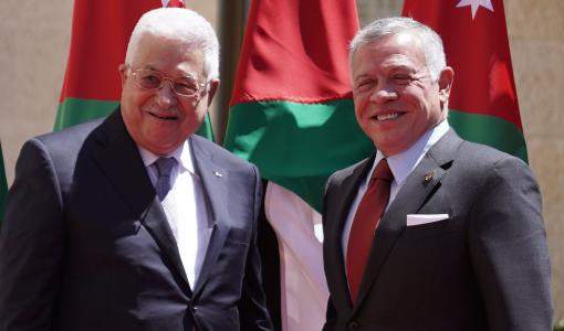 الملك عبدالله يستقبل الرئيس الفلسطيني محمود عباس- عمان- قصر الحسينية 15 آب 2021