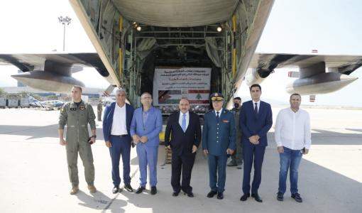 طائرة مساعدات طبية أردنية -  لبنان - مطار بيروت الدولي - 20 آب 2021