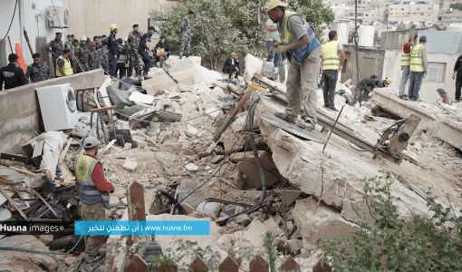 انهيار عمارة اللويبدة | Husna Images