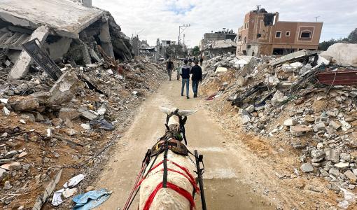 آثار الدمار الذي خلفه العدوان الإسرائيلي على قطاع غزة 28 تشرين الثاني 2023 | المصدر: رويترز